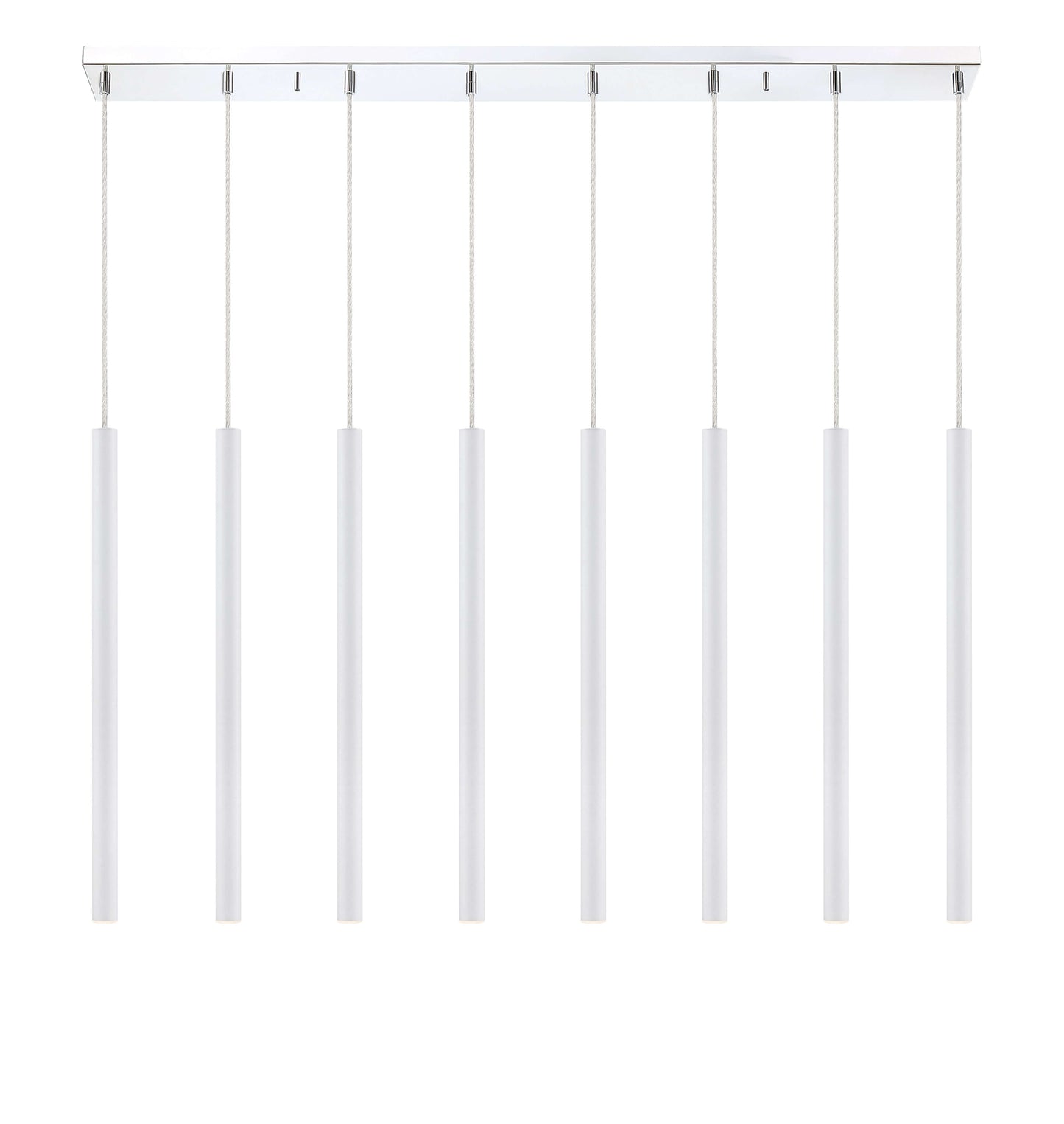 Forest LED 8 Light Linear Chandelier Chrome