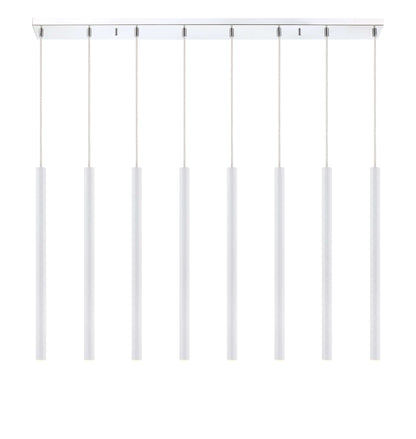 Forest LED 8 Light Linear Chandelier Chrome