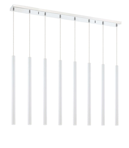 Forest LED 8 Light Linear Chandelier Chrome