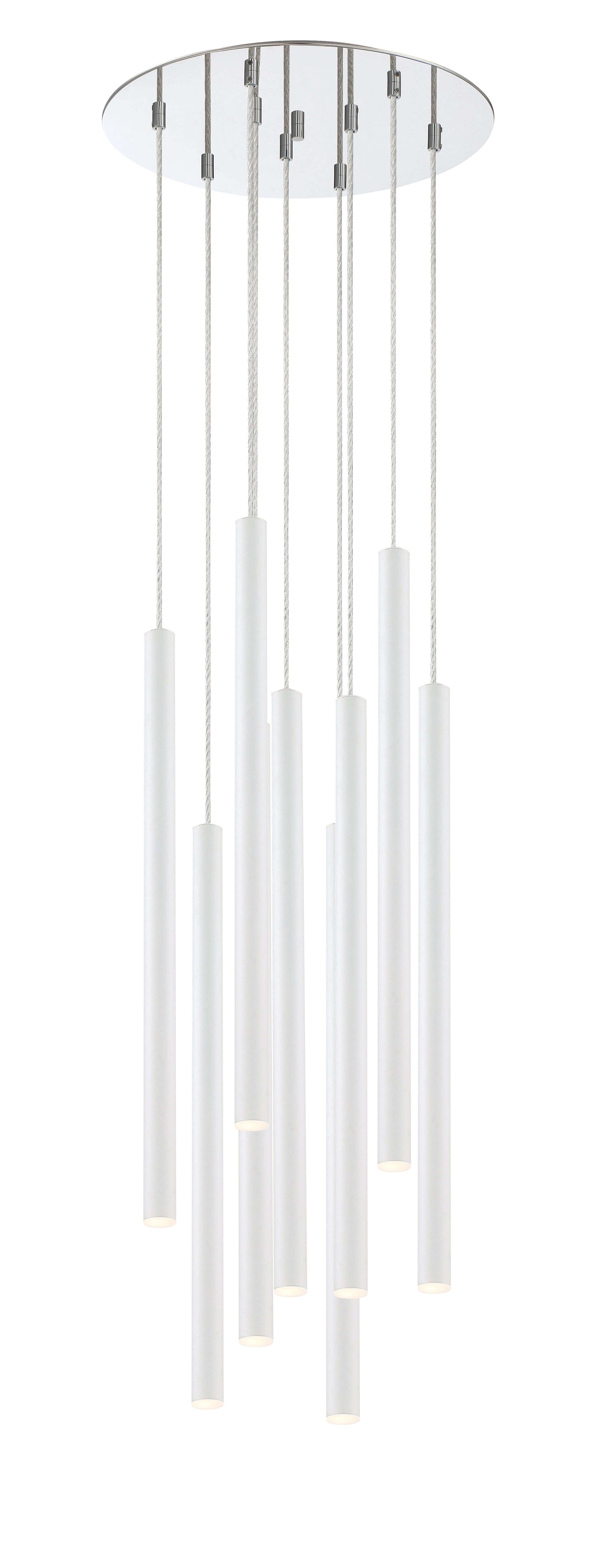 Forest LED 9 Light Chandelier Chrome