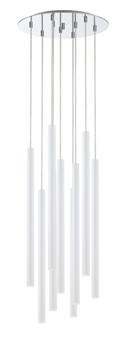 Forest LED 9 Light Chandelier Chrome