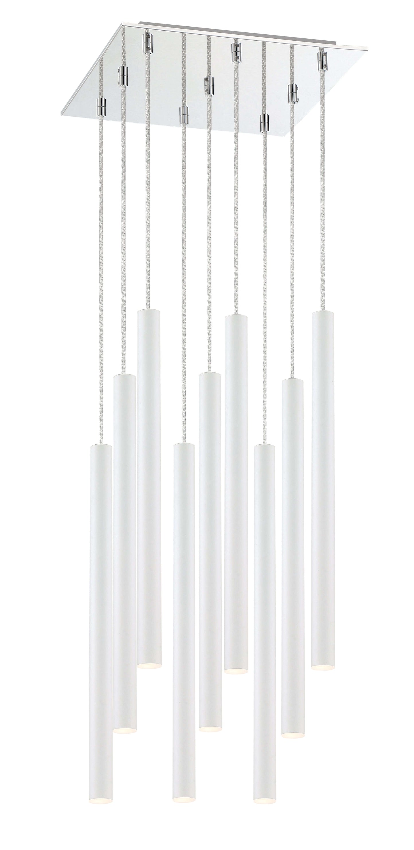 Forest LED 9 Light Chandelier Chrome