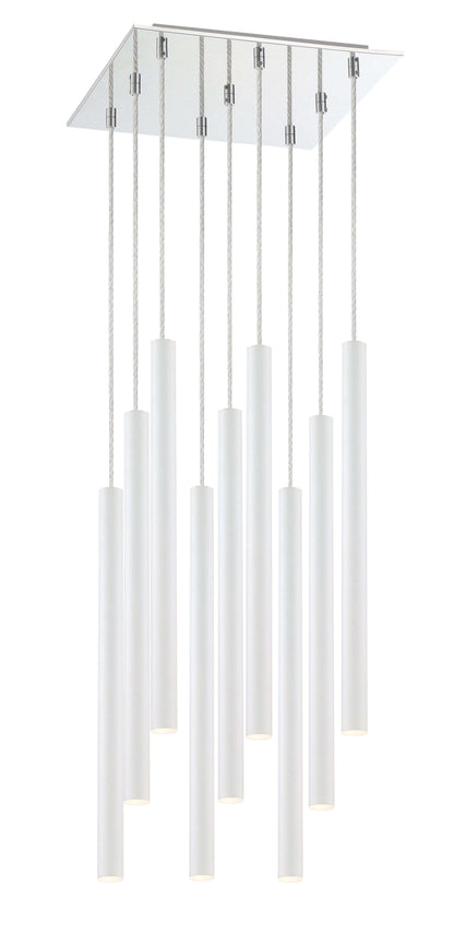 Forest LED 9 Light Chandelier Chrome