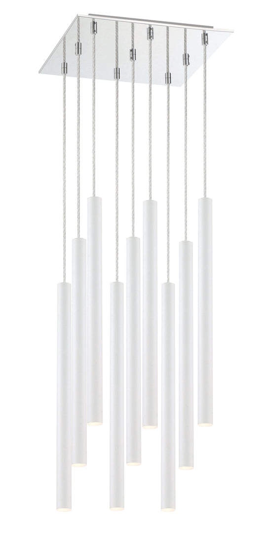 Forest LED 9 Light Chandelier Chrome