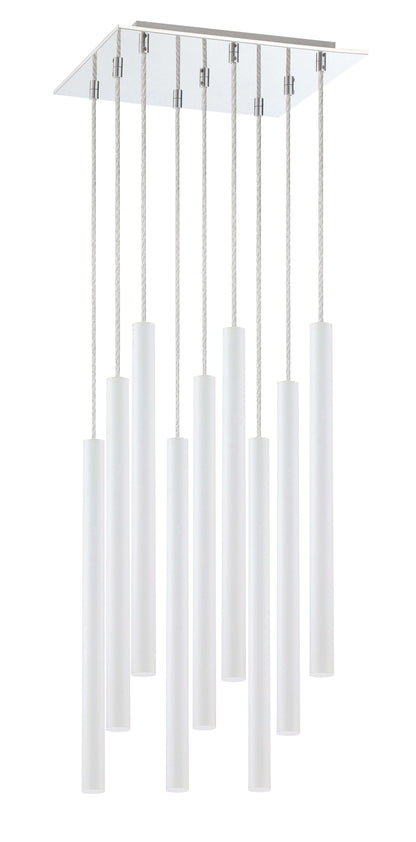 Forest LED 9 Light Chandelier Chrome