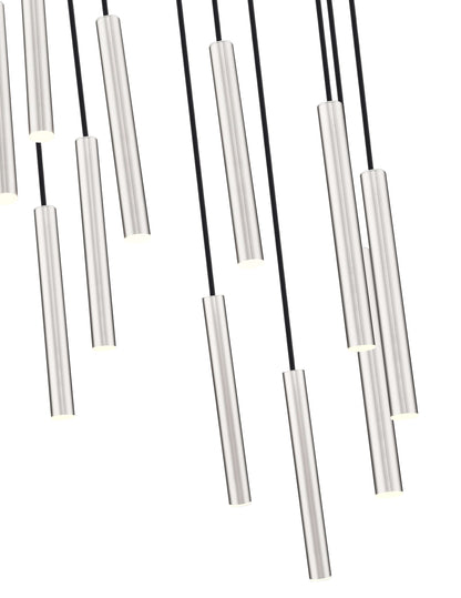 Forest LED 11 Light Chandelier Brushed Nickel