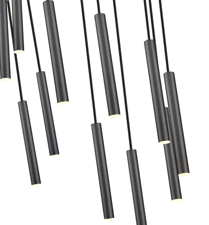 Forest LED 11 Light Chandelier Matte Black