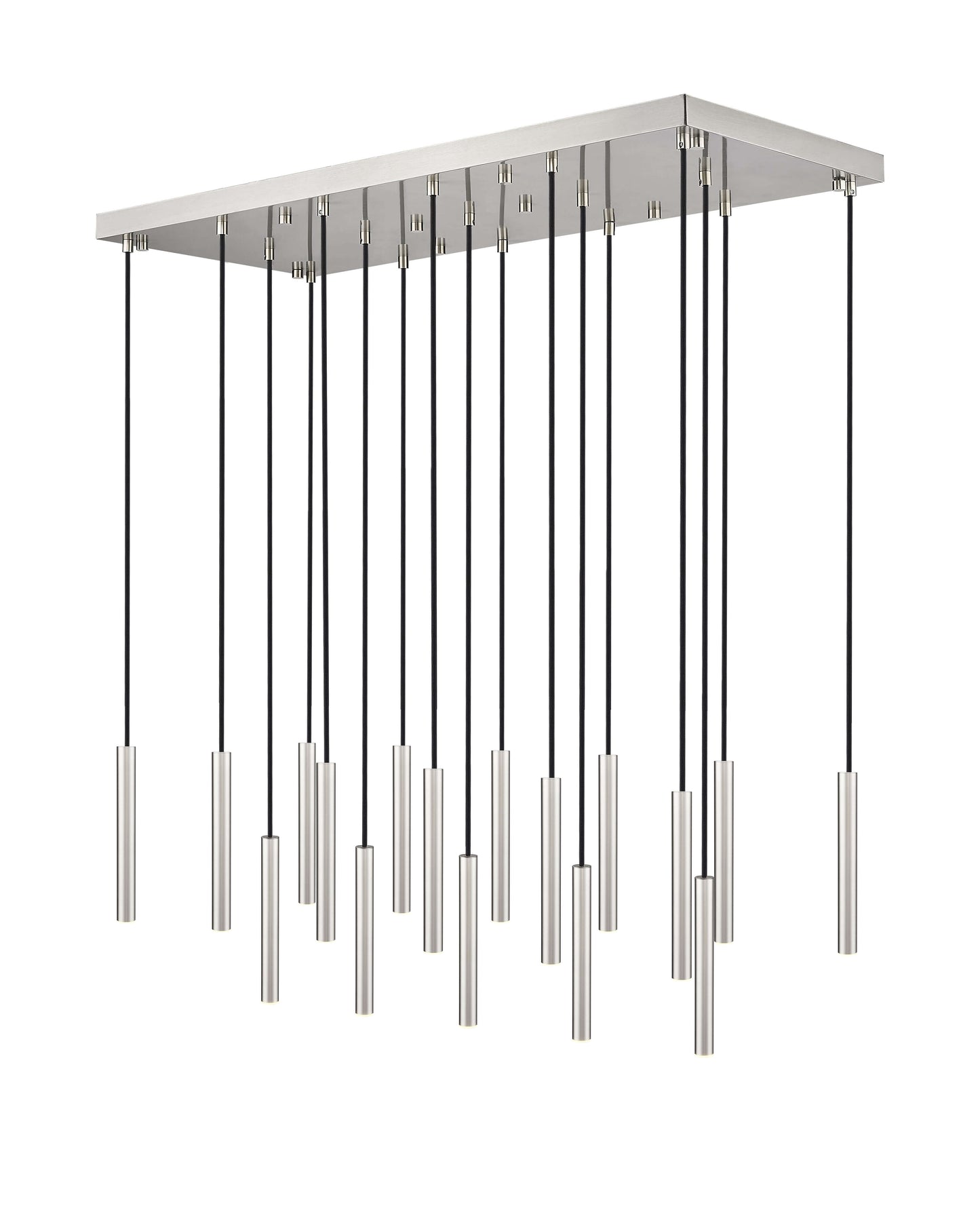 Forest LED 17 Light Linear Chandelier Brushed Nickel