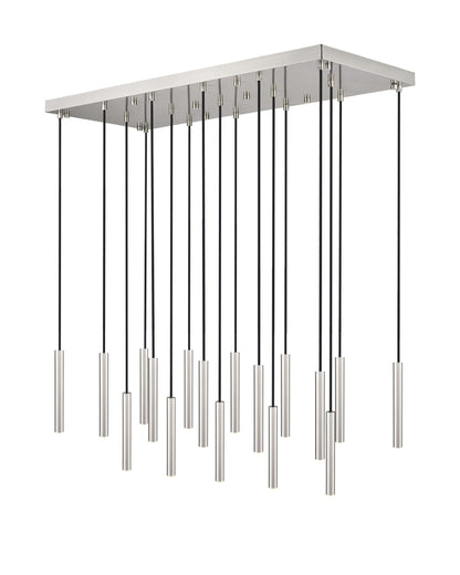 Forest LED 17 Light Linear Chandelier Brushed Nickel