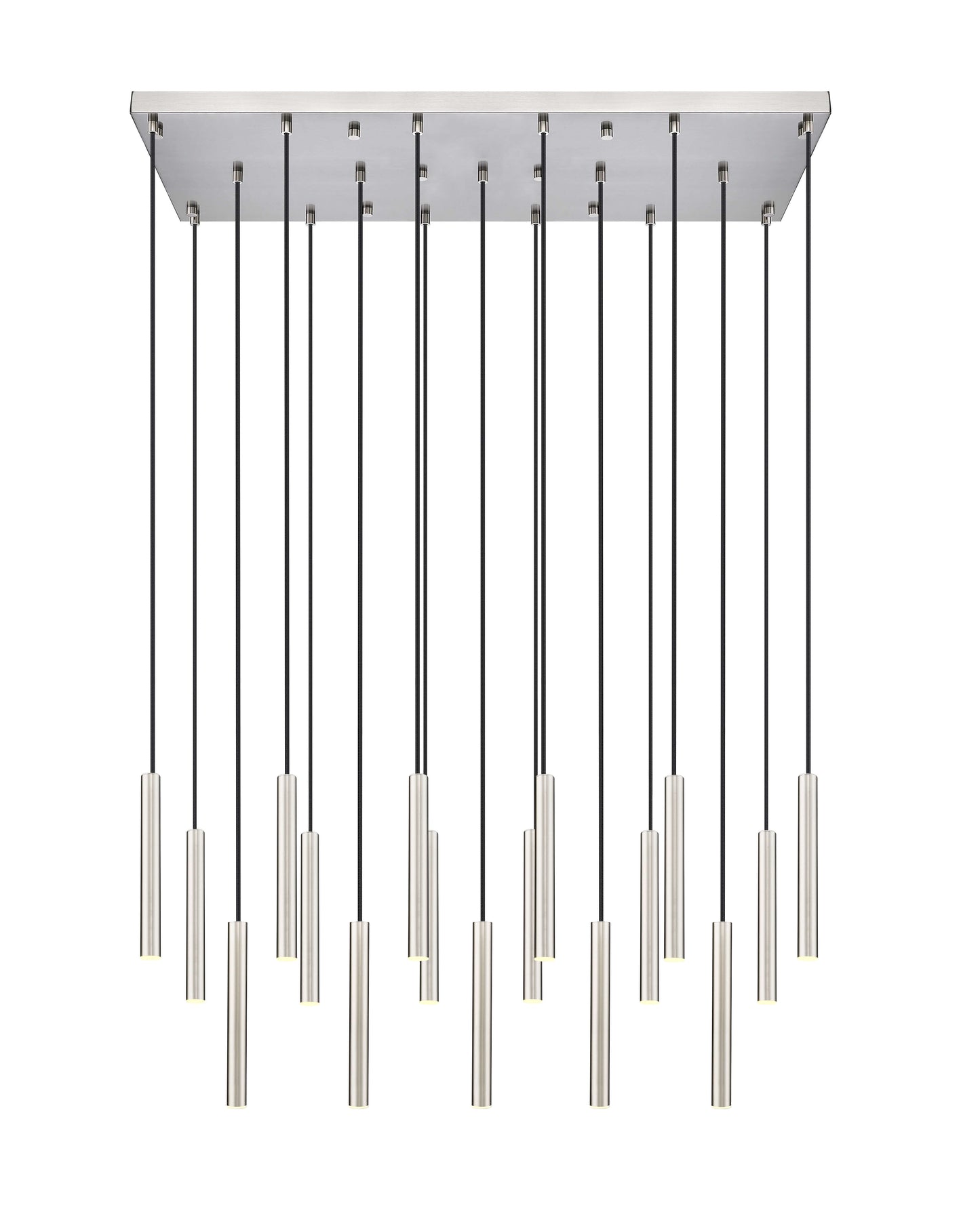Forest LED 17 Light Linear Chandelier Brushed Nickel