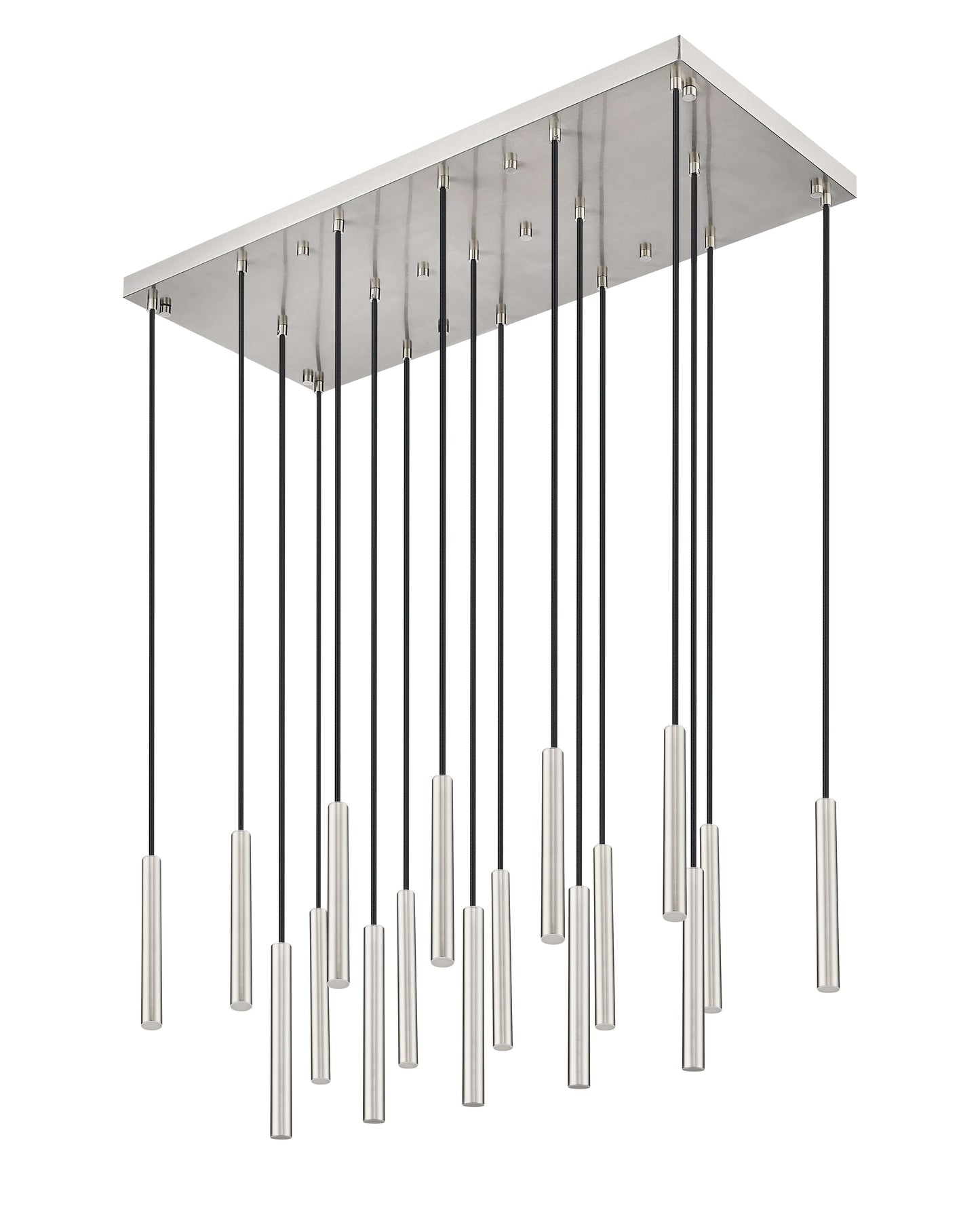 Forest LED 17 Light Linear Chandelier Brushed Nickel