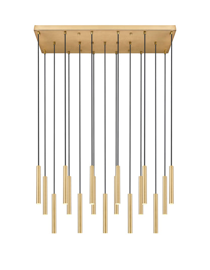 Forest LED 17 Light Linear Chandelier Modern Gold