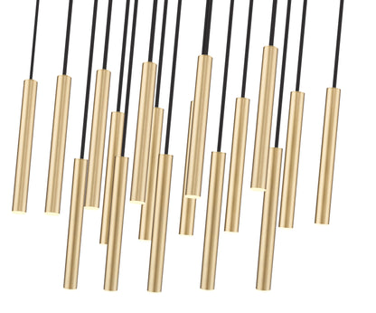 Forest LED 17 Light Linear Chandelier Modern Gold