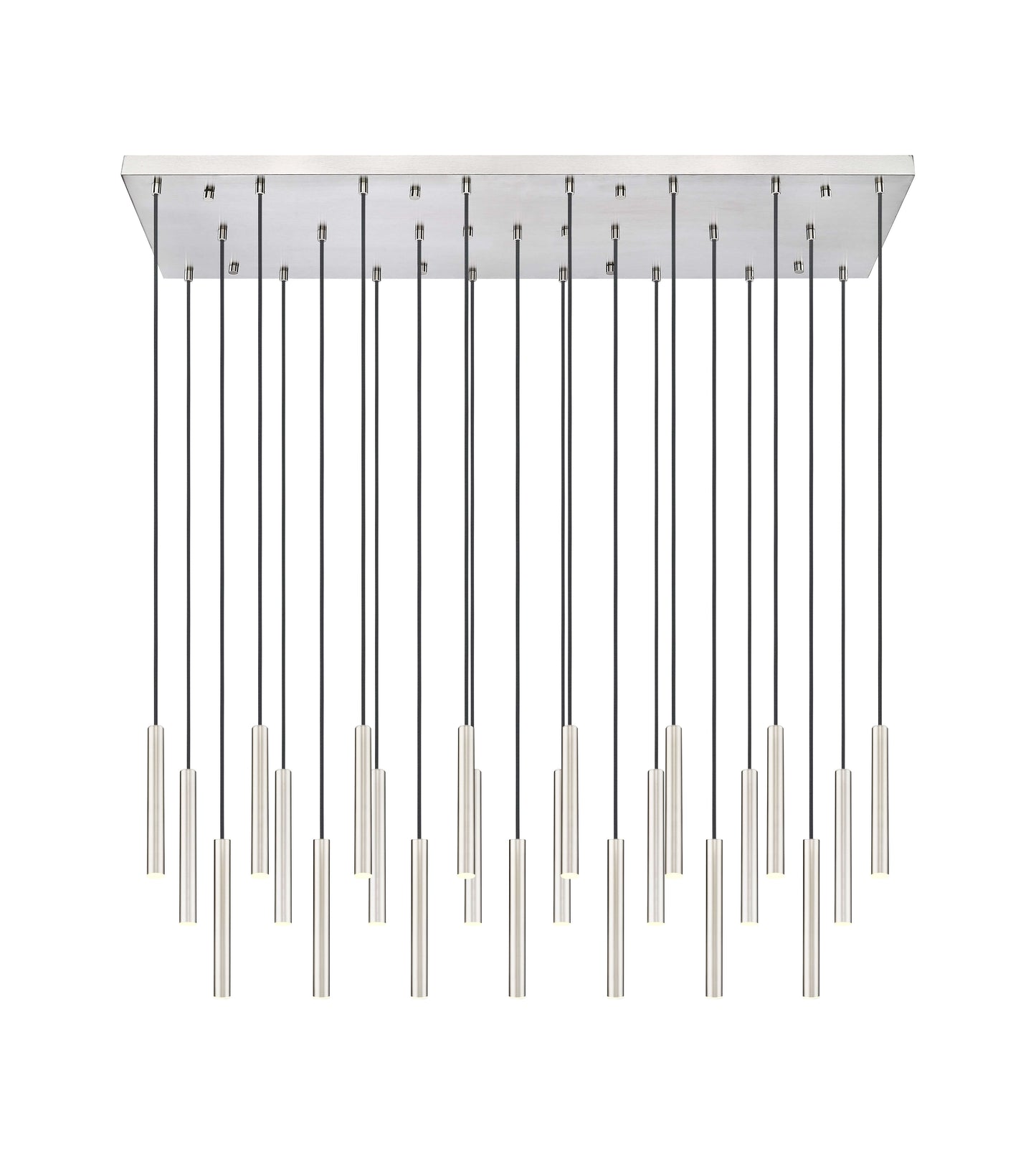 Forest LED 23 Light Linear Chandelier Brushed Nickel