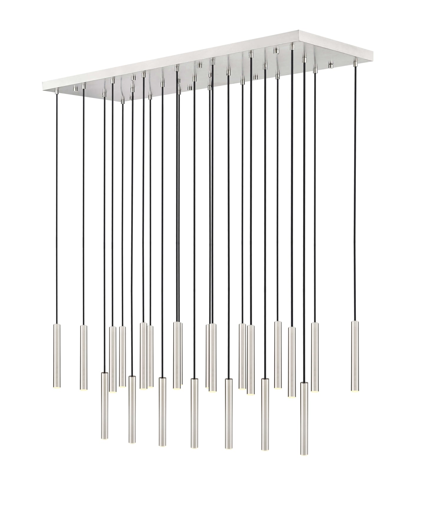 Forest LED 23 Light Linear Chandelier Brushed Nickel