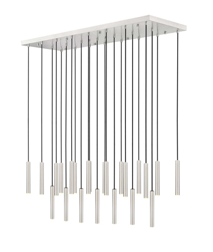 Forest LED 23 Light Linear Chandelier Brushed Nickel