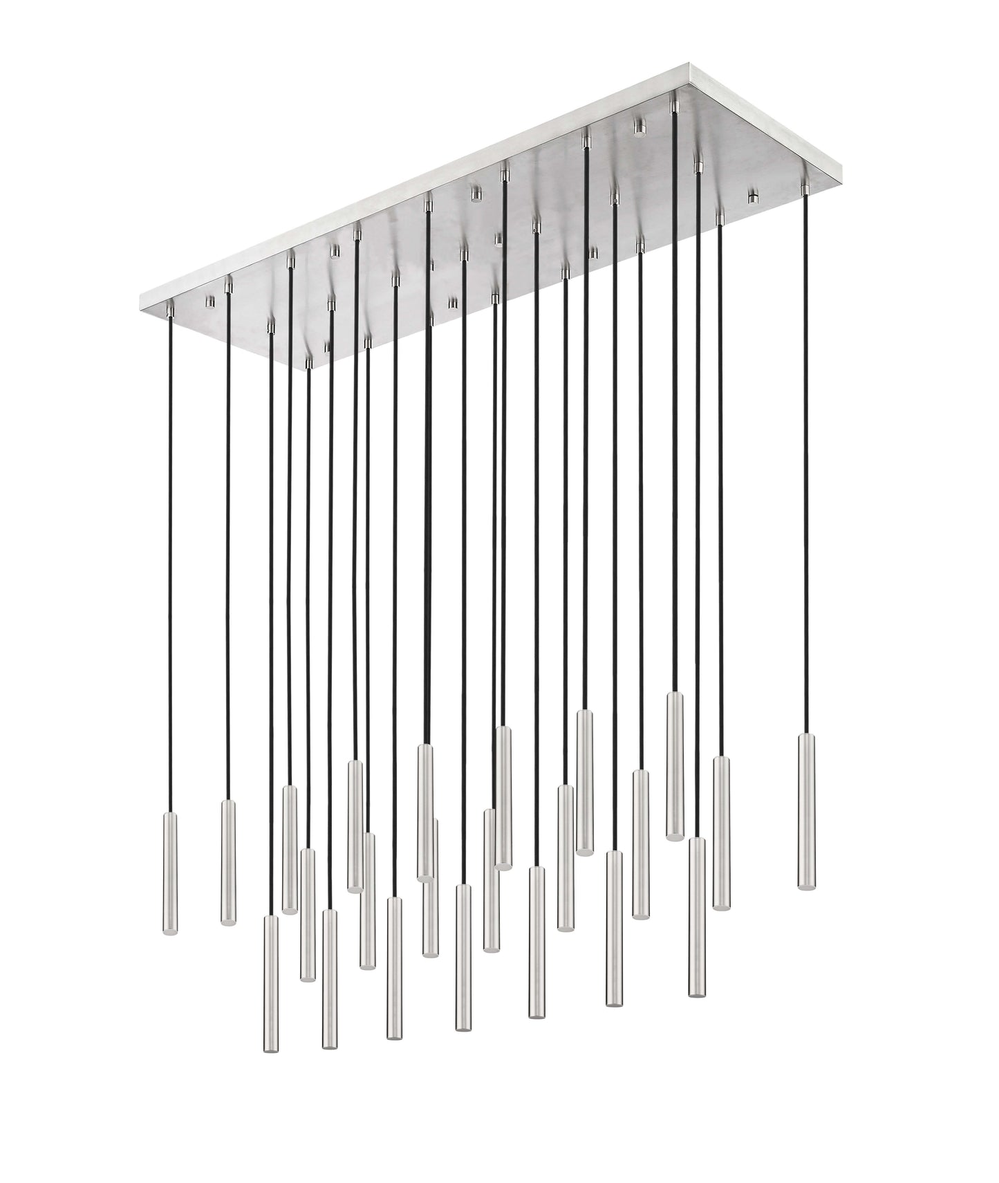 Forest LED 23 Light Linear Chandelier Brushed Nickel