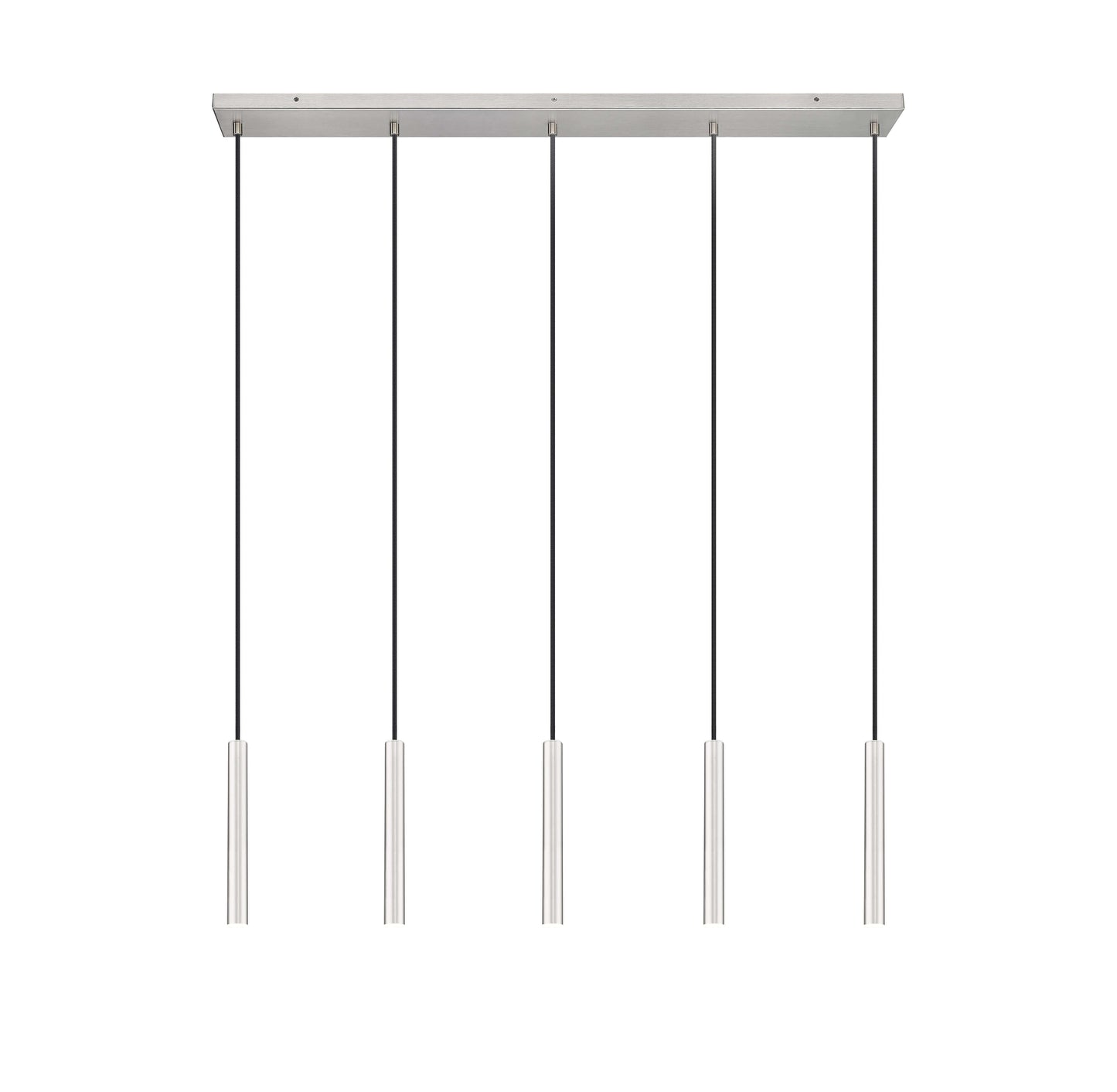Forest LED 5 Light Linear Chandelier Brushed Nickel