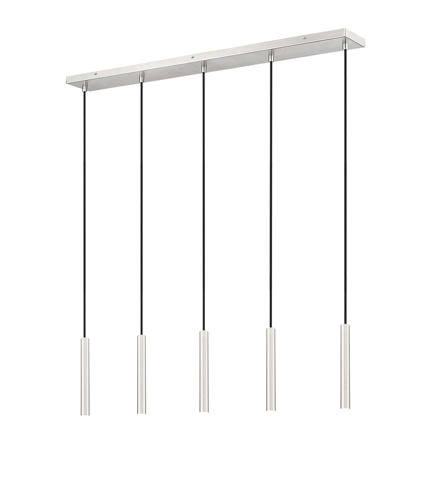 Forest LED 5 Light Linear Chandelier Brushed Nickel