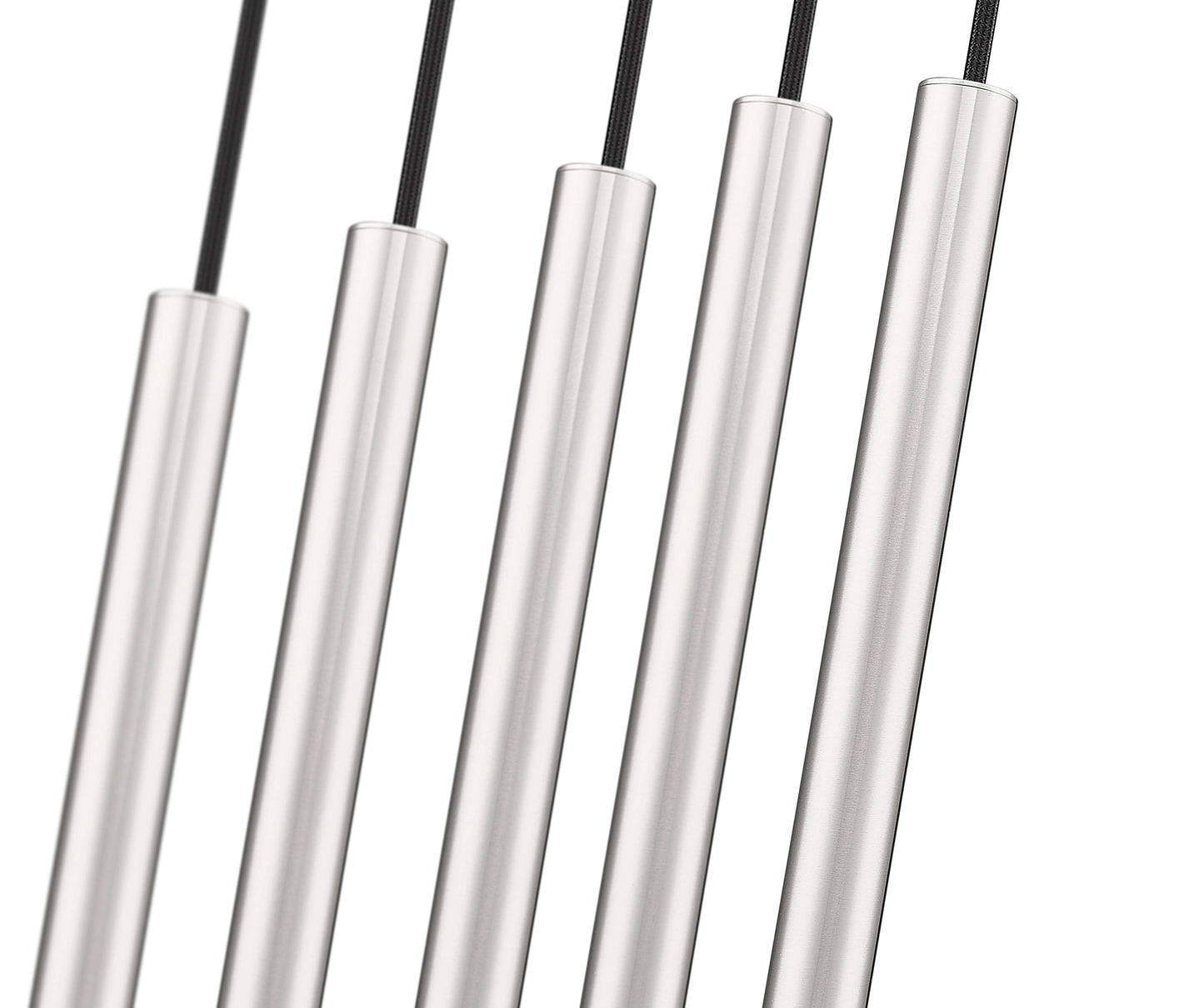 Forest LED 5 Light Linear Chandelier Brushed Nickel