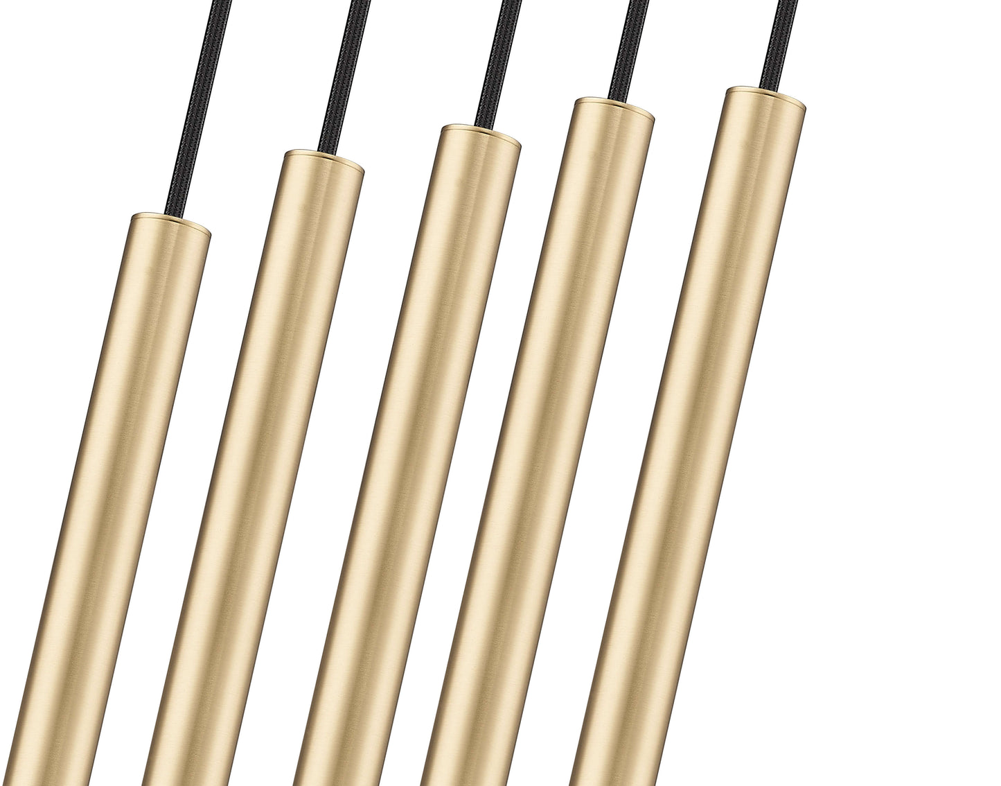 Forest LED 5 Light Linear Chandelier Modern Gold