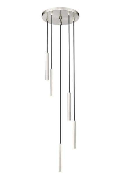 Forest LED 5 Light Chandelier Brushed Nickel