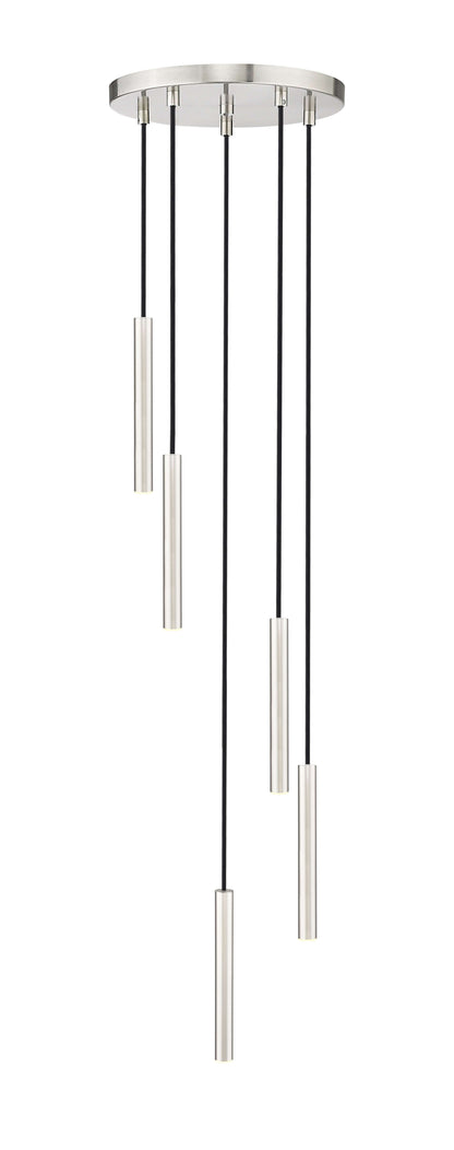 Forest LED 5 Light Chandelier Brushed Nickel