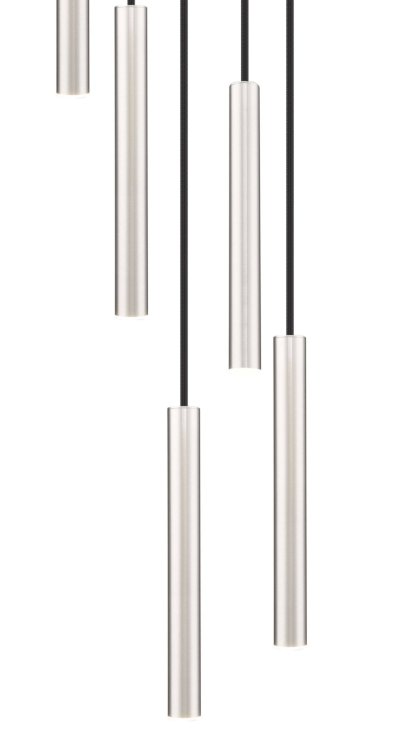 Forest LED 5 Light Chandelier Brushed Nickel