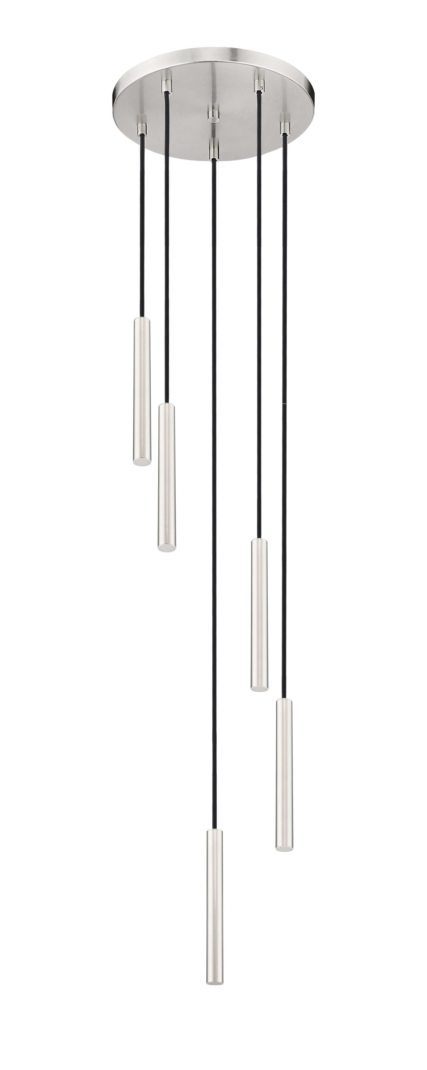 Forest LED 5 Light Chandelier Brushed Nickel