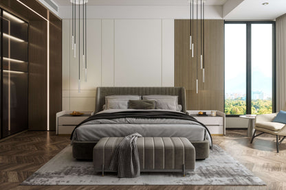 Forest LED 5 Light Chandelier Brushed Nickel