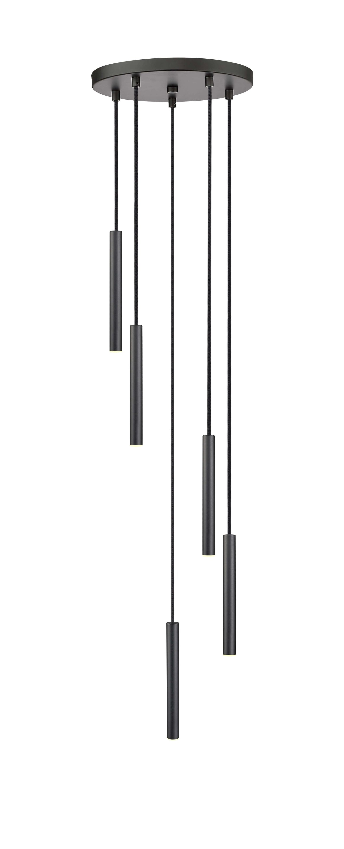 Forest LED 5 Light Chandelier Matte Black