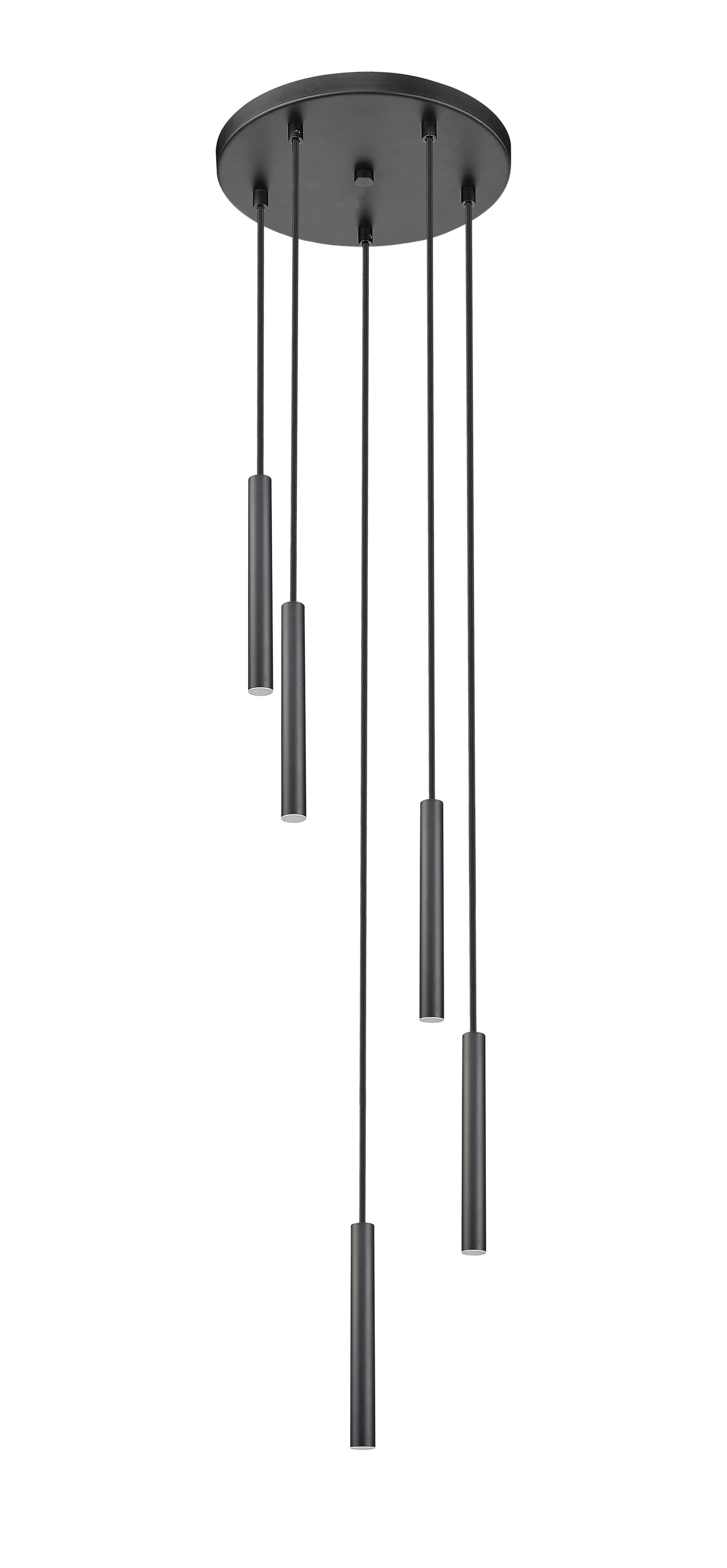 Forest LED 5 Light Chandelier Matte Black