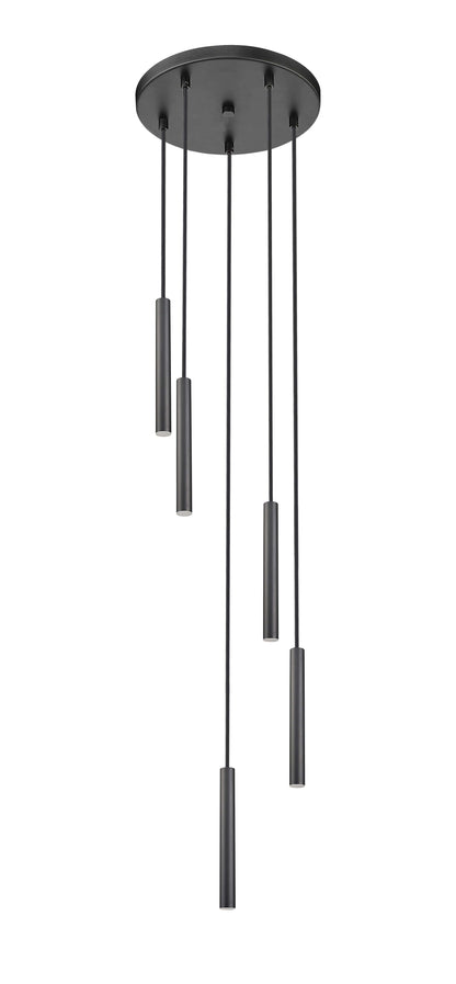 Forest LED 5 Light Chandelier Matte Black
