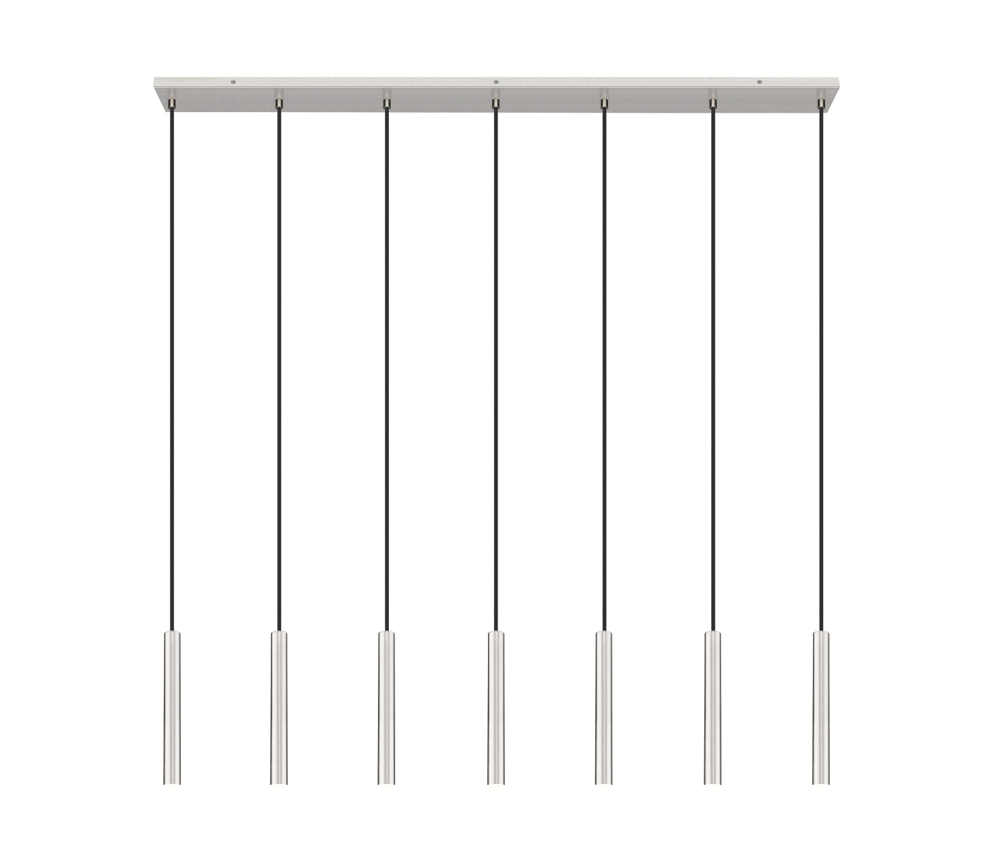 Forest LED 7 Light Linear Chandelier Brushed Nickel