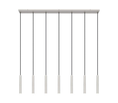 Forest LED 7 Light Linear Chandelier Brushed Nickel