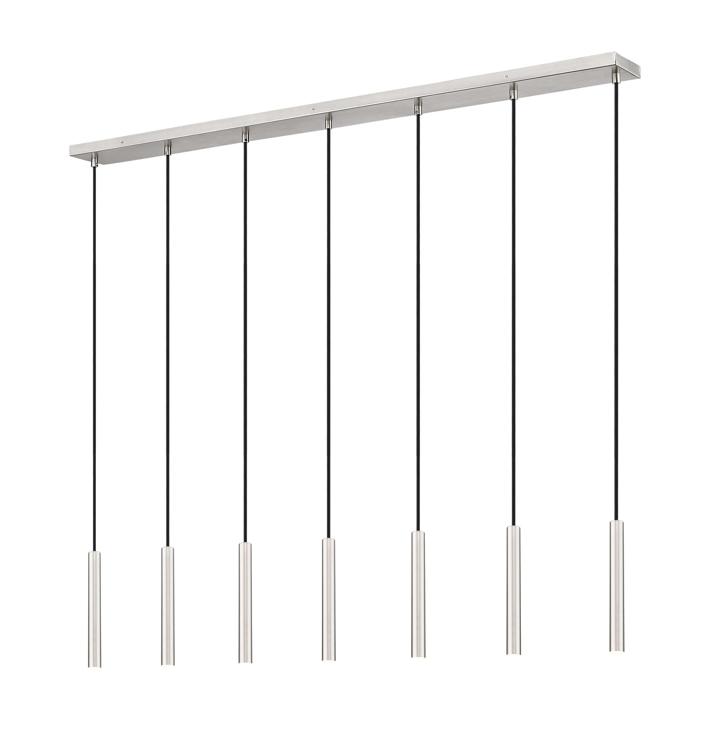 Forest LED 7 Light Linear Chandelier Brushed Nickel