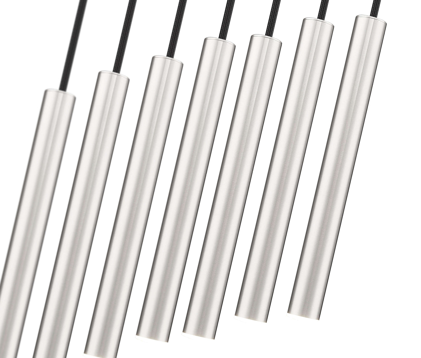 Forest LED 7 Light Linear Chandelier Brushed Nickel