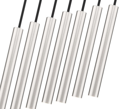 Forest LED 7 Light Linear Chandelier Brushed Nickel