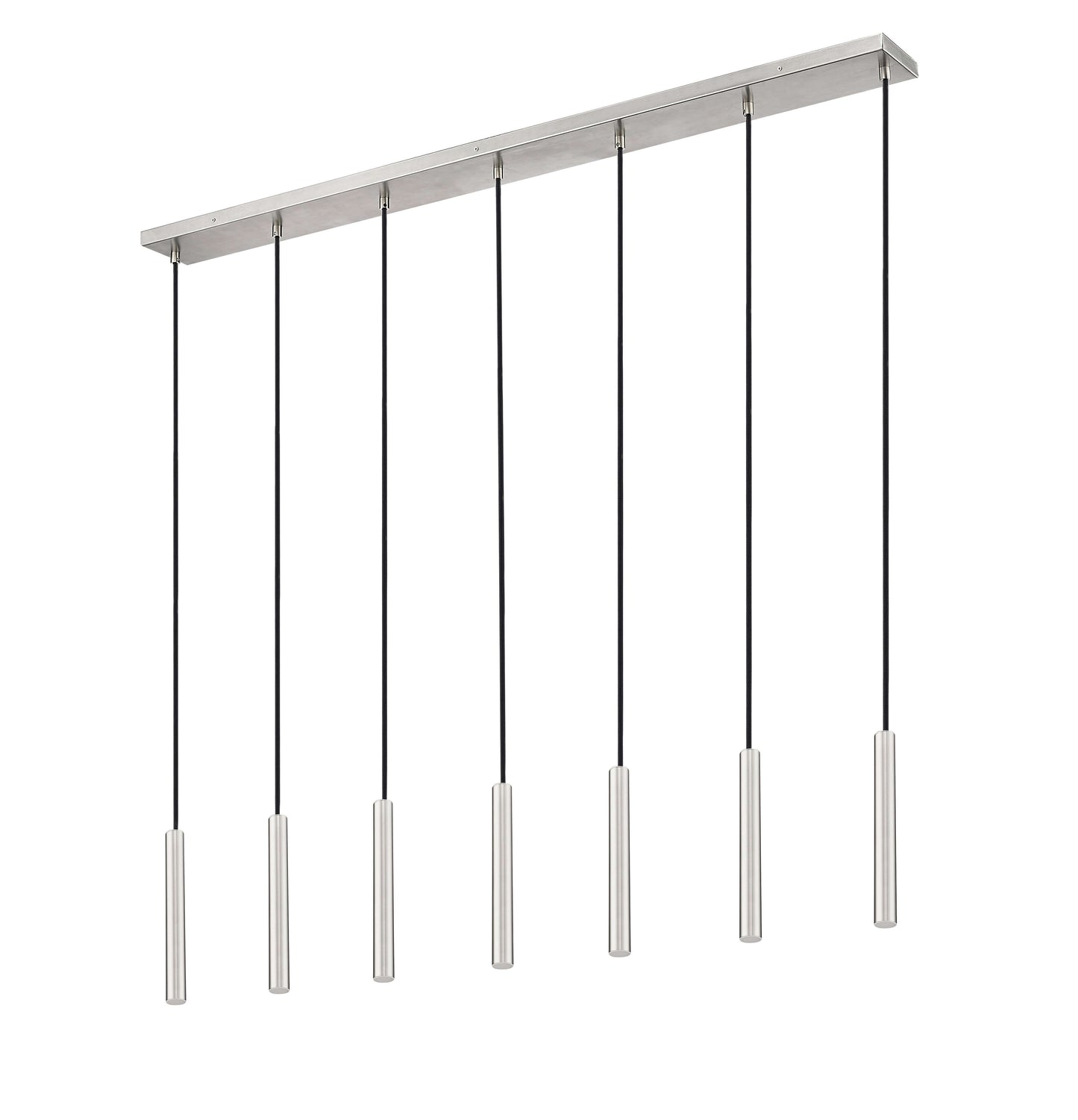 Forest LED 7 Light Linear Chandelier Brushed Nickel