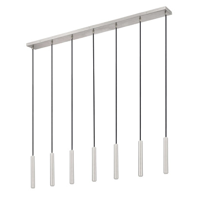 Forest LED 7 Light Linear Chandelier Brushed Nickel