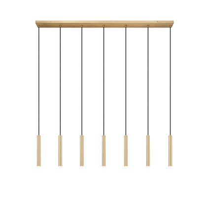 Forest LED 7 Light Linear Chandelier Modern Gold