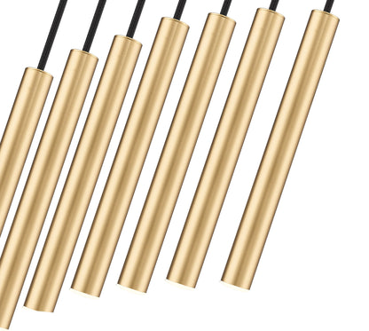 Forest LED 7 Light Linear Chandelier Modern Gold