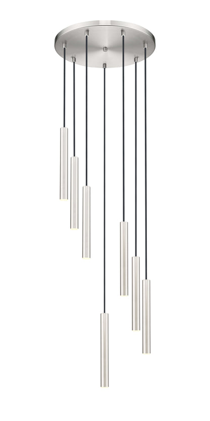 Forest LED 7 Light Chandelier Brushed Nickel