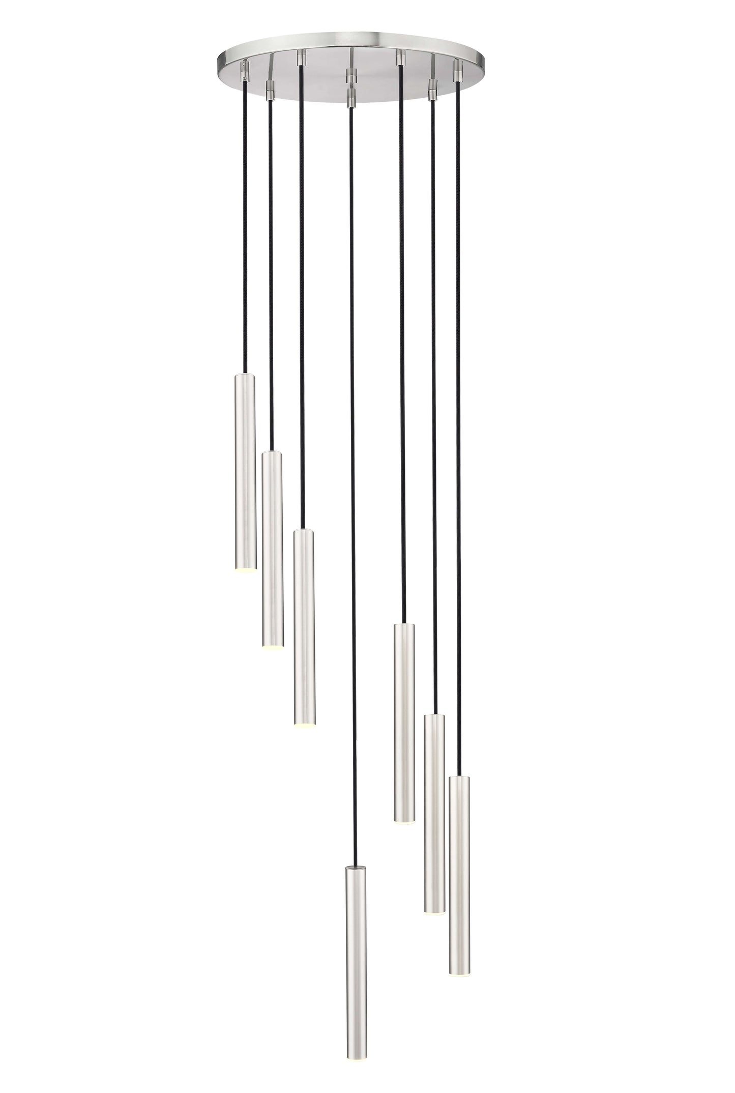 Forest LED 7 Light Chandelier Brushed Nickel