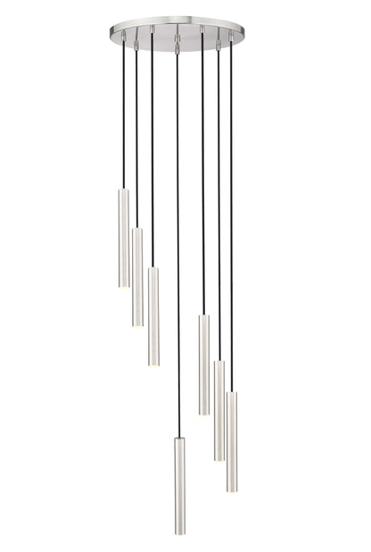 Forest LED 7 Light Chandelier Brushed Nickel