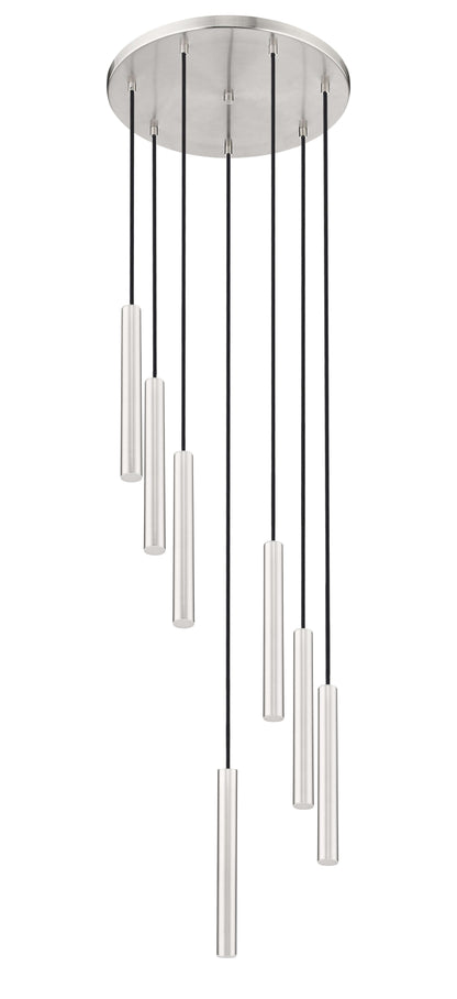 Forest LED 7 Light Chandelier Brushed Nickel
