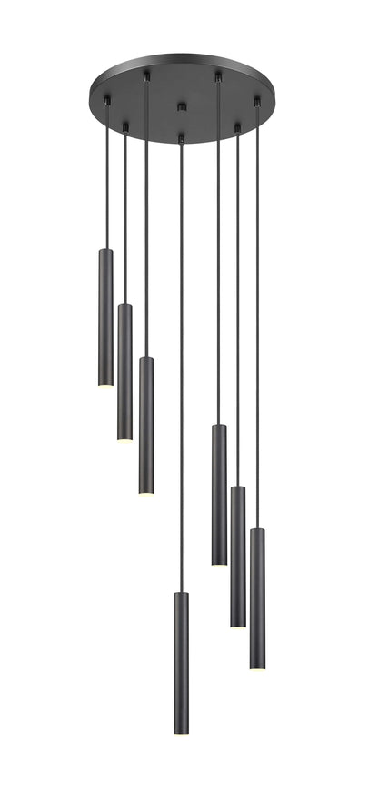 Forest LED 7 Light Chandelier Matte Black