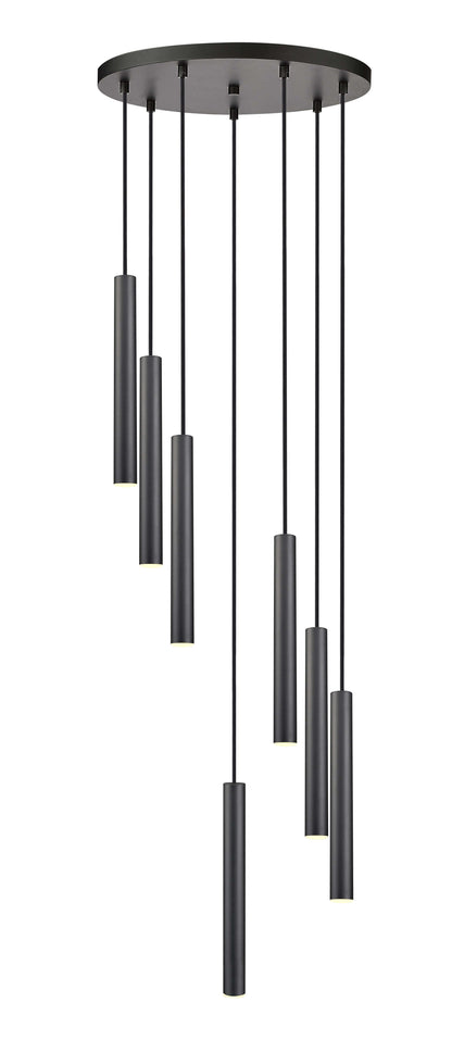 Forest LED 7 Light Chandelier Matte Black