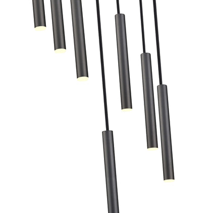 Forest LED 7 Light Chandelier Matte Black