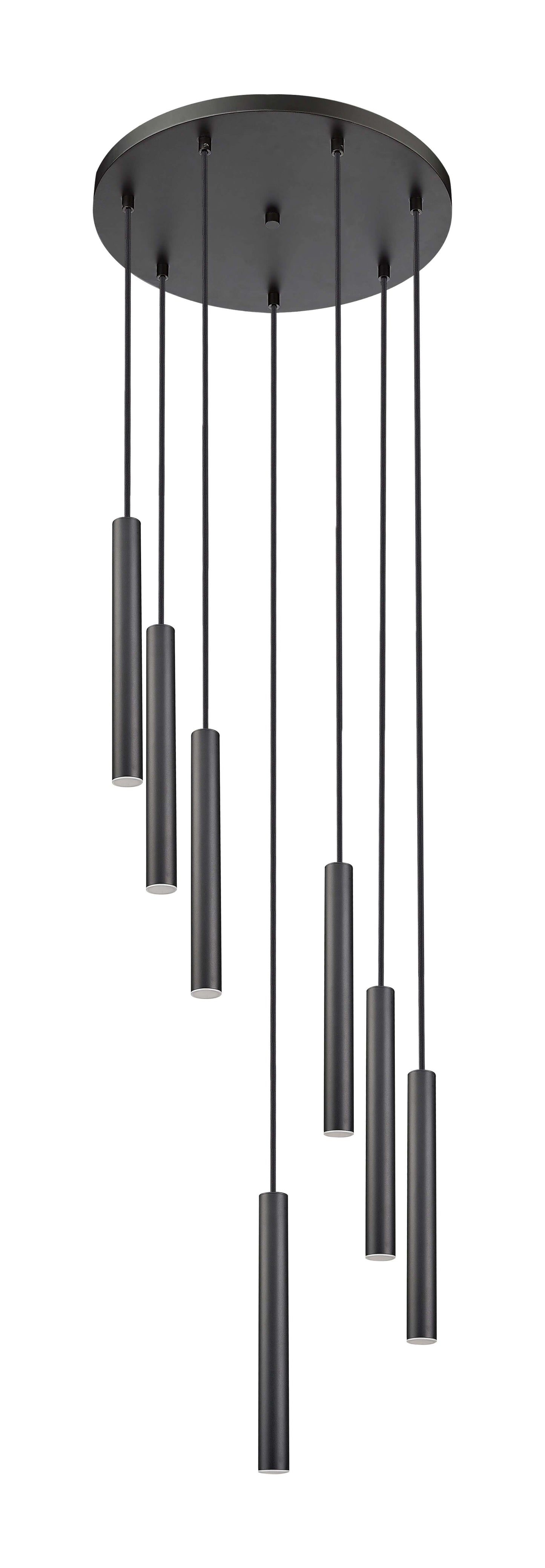 Forest LED 7 Light Chandelier Matte Black